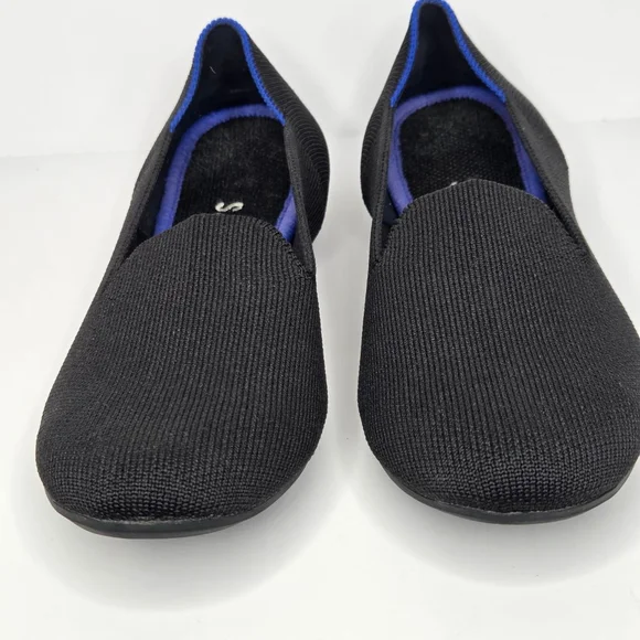 Rothy's The Loafer Black Knit Ballet Flats Women's Size 7 - Picture 3 of 11